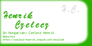 henrik czelecz business card